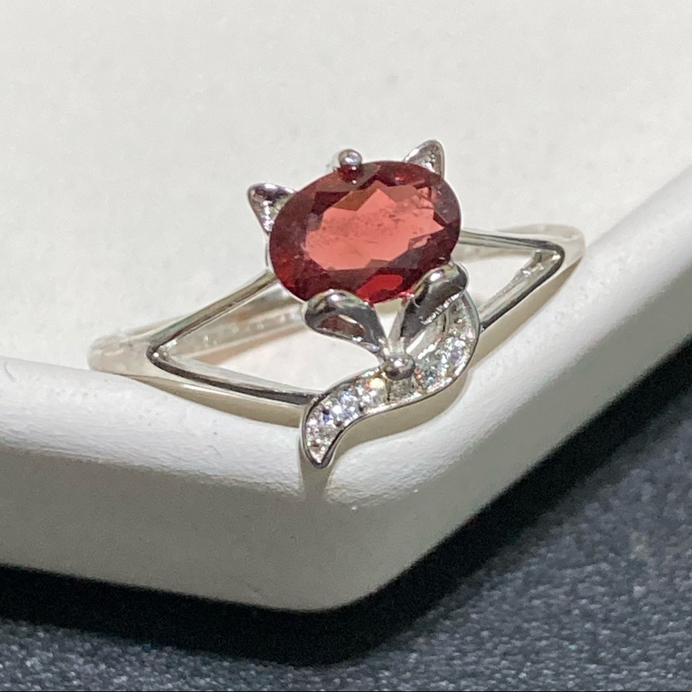 Garnet fox ring